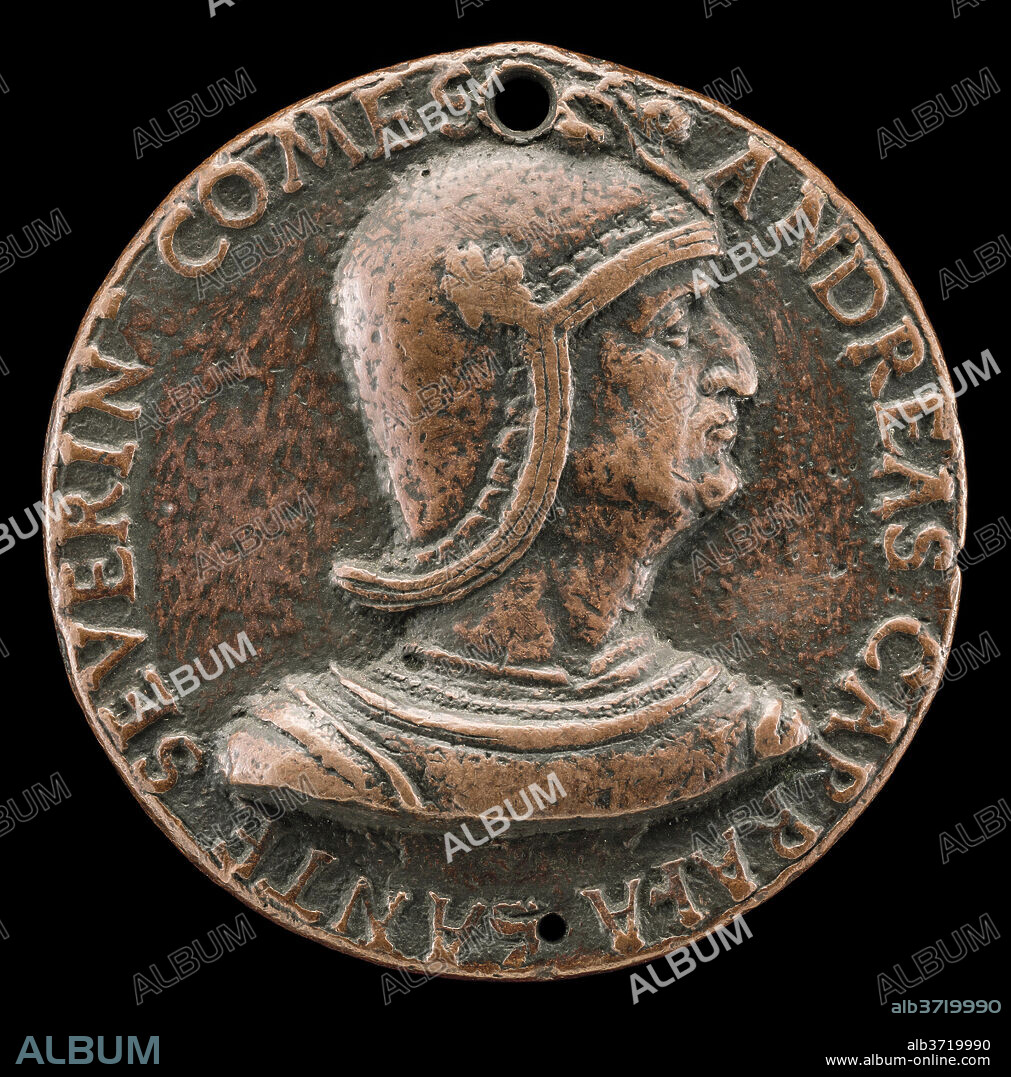 NEAPOLITAN 16TH CENTURY. Andrea Caraffa, died 1526, Count of Santa Severina and Viceroy of Naples [obverse]. Dated: early 16th century. Dimensions: overall (diameter): 6.7 cm (2 5/8 in.) gross weight: 133 gr. Medium: bronze.