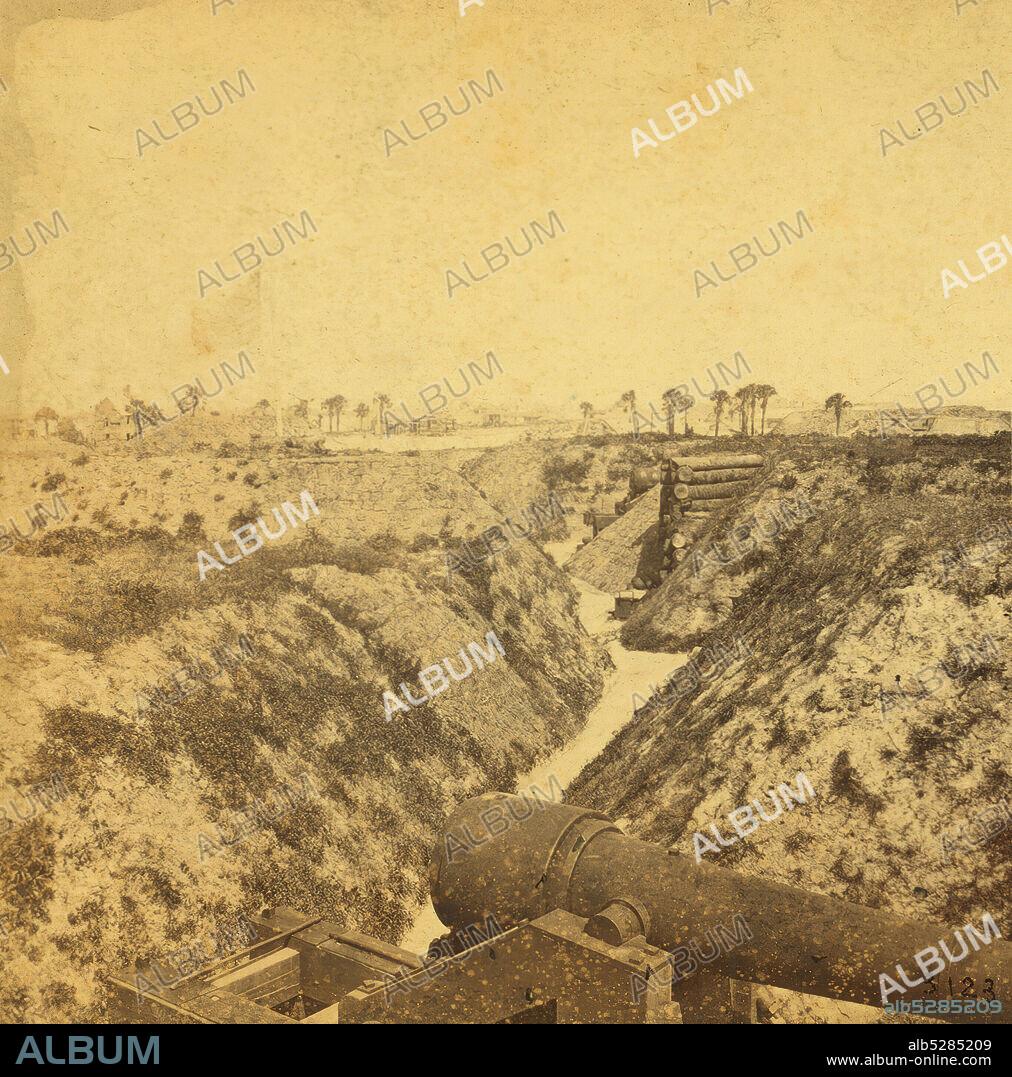 View from the parapet of Fort Moultrie, Charleston Harbor, S. C., looking n. e.., E. & H.T. Anthony (Firm), 1861, United States.