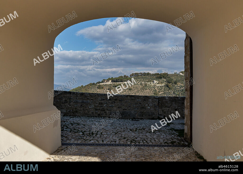 Spoleto, Rocca Albornoz (Stronghold): view from the castle northwards.