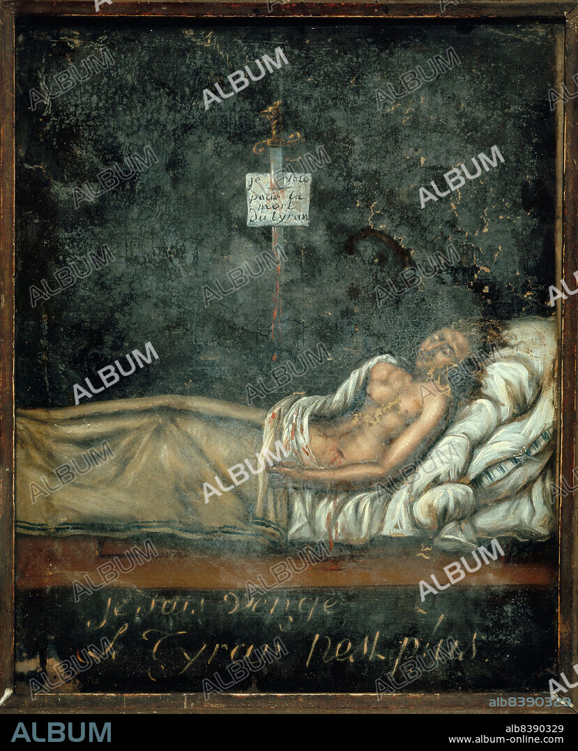 JACQUES LOUIS DAVID. Portrait de Louis-Michel Le Peletier de Saint-Fargeau (1760-1793), sur son lit de mort, c1793.