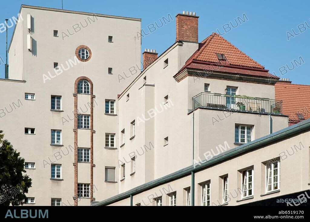 Wien, Gemeindebau Rabenhof, Heinrich Schmid und Hermann Aichinger 1927.