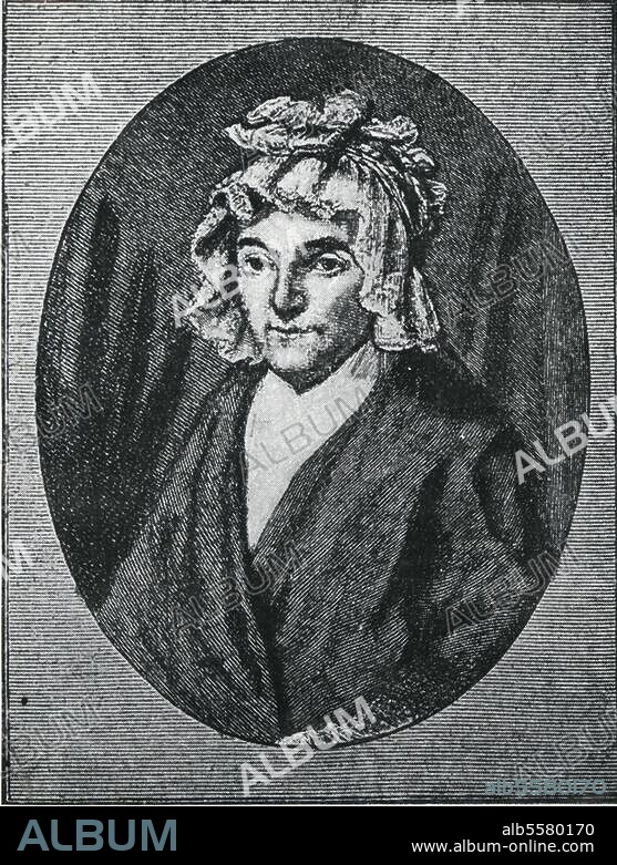 ANONYMOUS. re: Beethoven, Ludwig van Composer, 1770-1827. Maria Magdalena, nee Keverich, (Johann). van Beethoven by marriage; mother of Ludwig van Beethovens; died 1787. Portrait. Woodcut after contemporary portraits.
