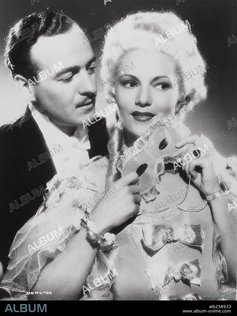 ANNABELLA and DAVID NIVEN in DINNER AT THE RITZ, 1937, directed by HAROLD SCHUSTER. Copyright 20TH CENTURY FOX.