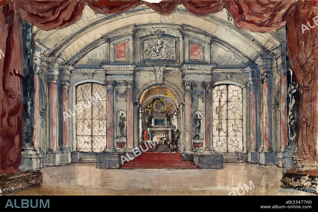 ALEXANDRE BENOIS. Stage design for the Ballet "Diane de Poitiers" by Jacques Ibert.