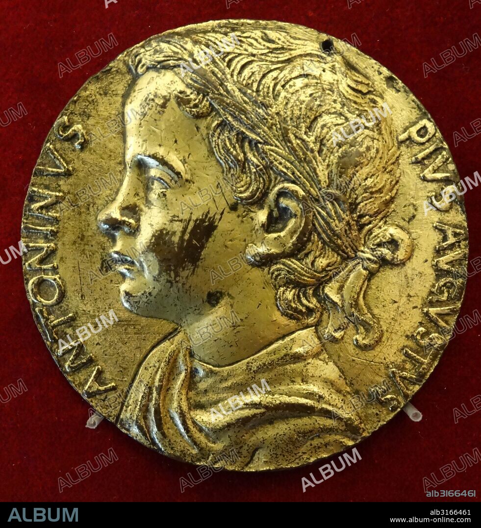 Coin depicting a young Antoninus Pius (138-161) Aureus, Rome.