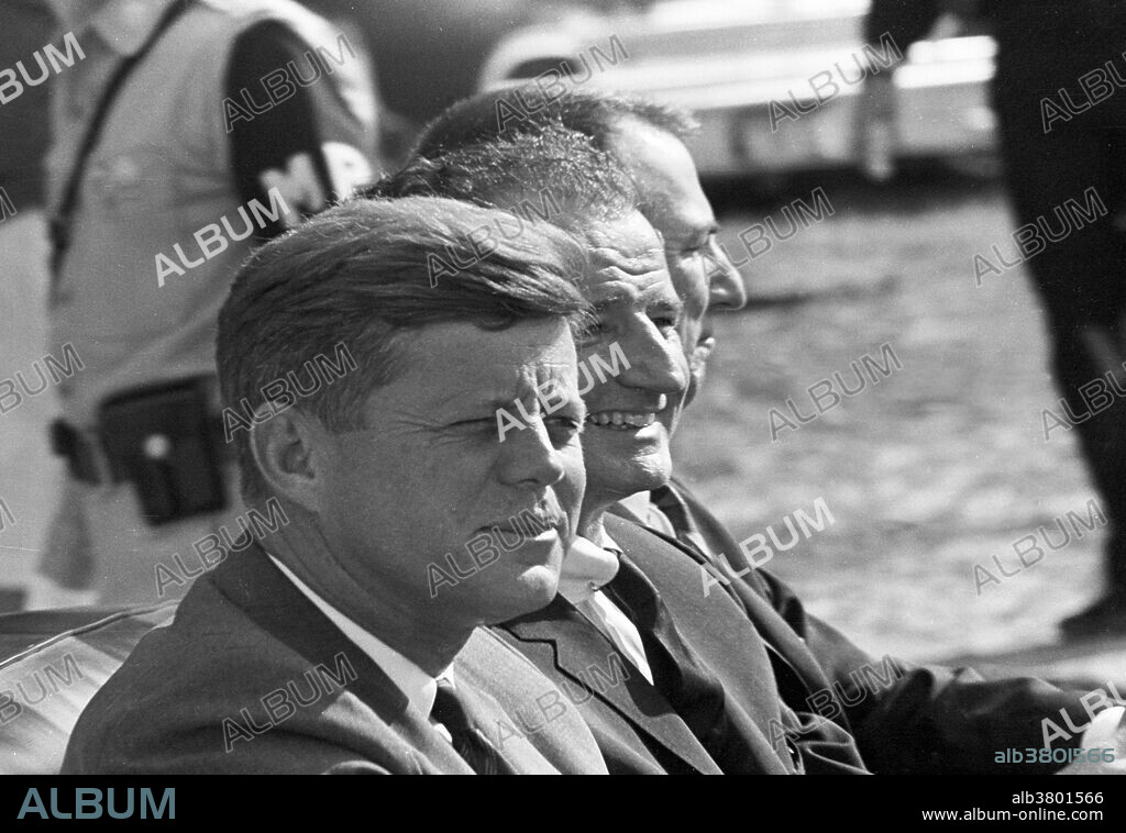 John F. Kennedy photographed in Tampa Florida on November 18, 1963. This was four days before his assassination in Dallas.