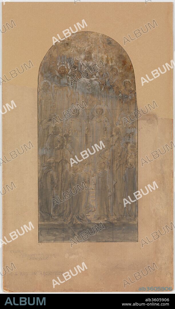 FREDERICK WILSON. Design for single mosaic panel for "Te Deum Laudamus"  triptych - Album alb3605906