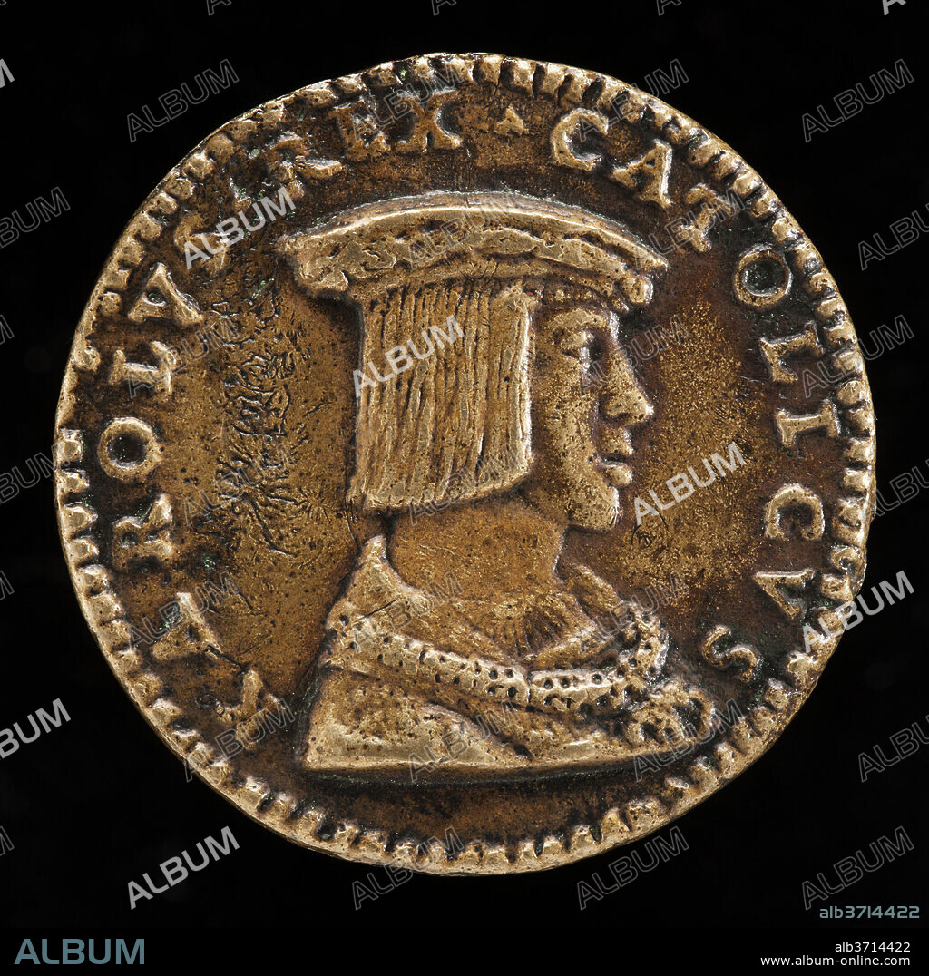 GIOVANNI MARIA POMEDELLI. Charles V, 1500-1558, King of Spain 1516, Holy Roman Emperor 1519-1556 [obverse]. Dimensions: overall (diameter): 3.4 cm (1 5/16 in.) gross weight: 16 gr. Medium: bronze//Double struck.