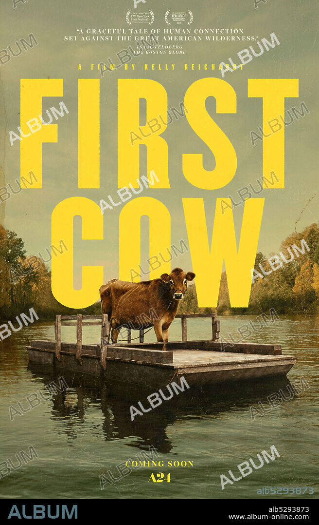 Poster de FIRST COW, 2019, dirigida por KELLY REICHARDT. Copyright A24.