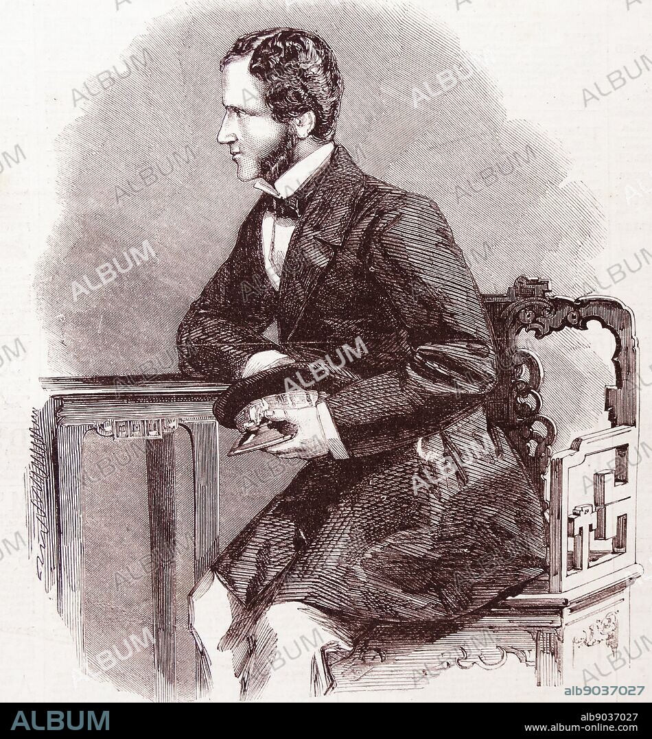 Engraving of Sir Harry Smith Parkes (1828-1885) a British diplomat who worked mainly in China and Japan. Dated 1860.