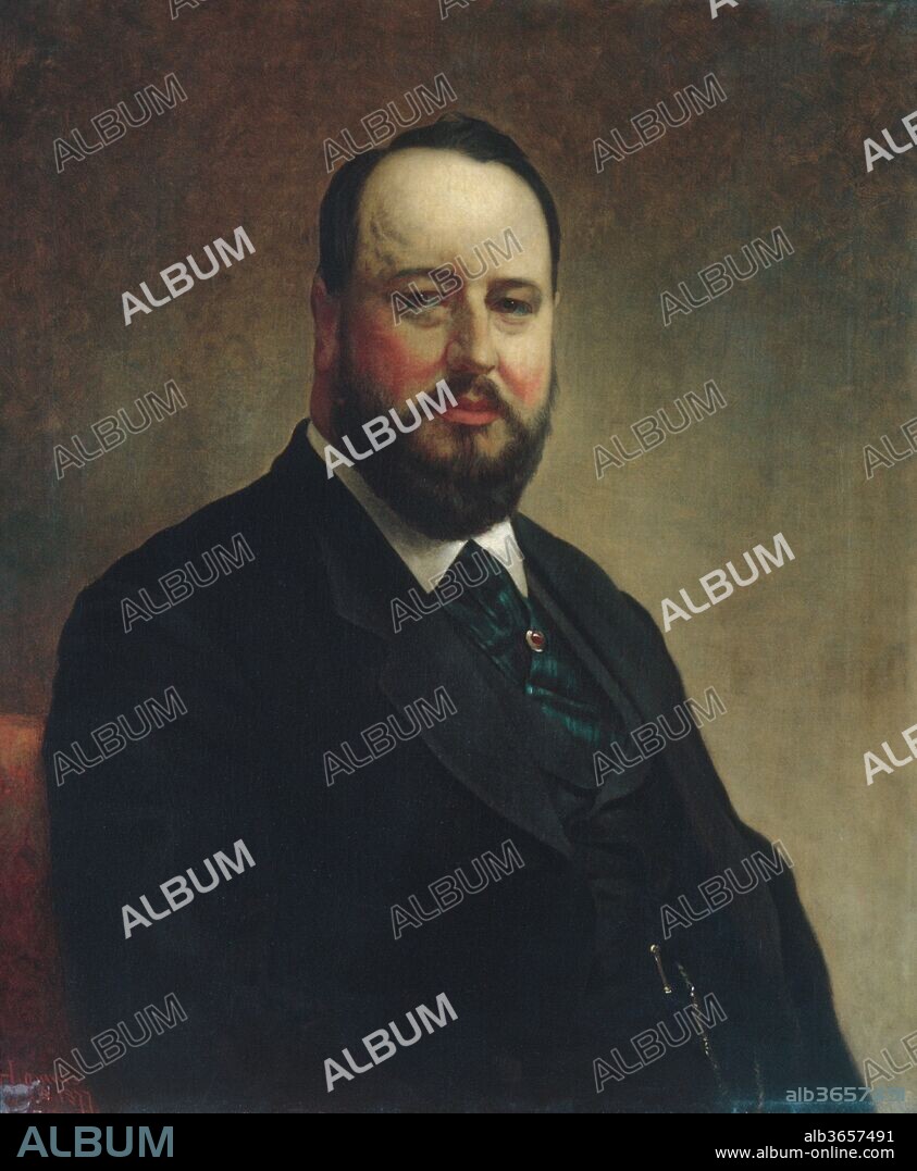 Joseph W. Drexel. Artist: Jacob Hart Lazarus (1822-1891). Dimensions: 30 1/8 x 25 1/2 in. (76.5 x 64.8 cm). Date: 1877.
