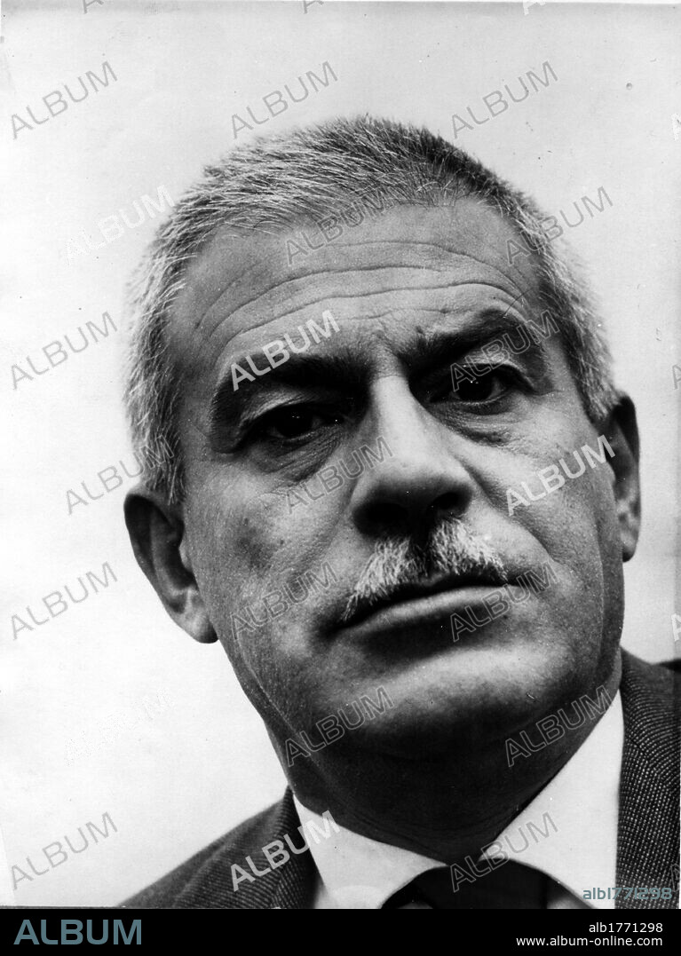Portrait of Elio Vittorini. Portrait of the Italian writer Elio Vittorini. 1970s.