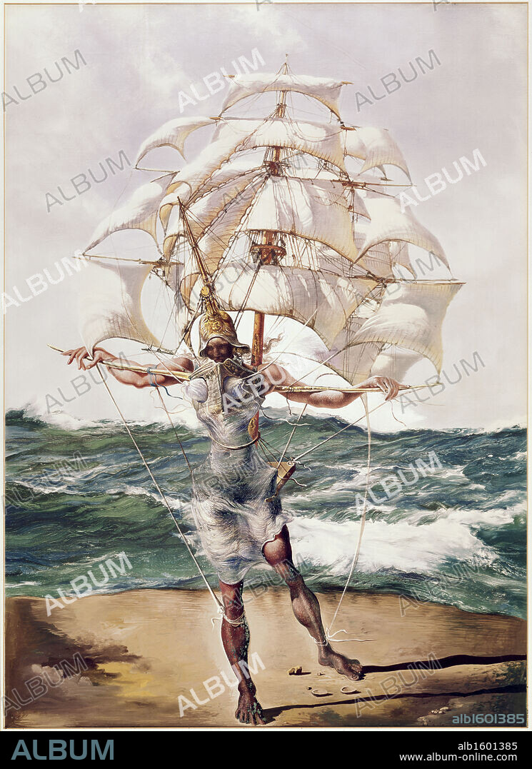 SALVADOR DALÍ. Ship by Salvador Dali, 1904-1989.