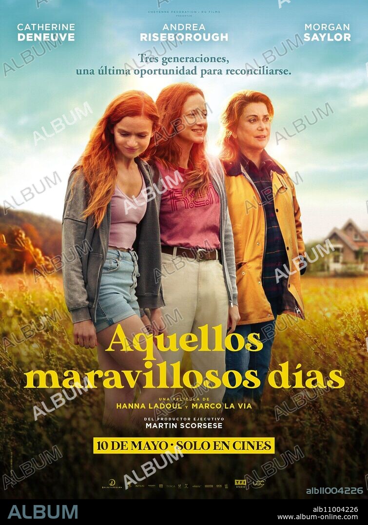 Catherine Dorléac, ANDREA RISEBOROUGH and MORGAN SAYLOR. ANDREA RISEBOROUGH, CATHERINE DENEUVE and MORGAN SAYLOR in FUNNY BIRDS, 2024 (AU FIL DES SAISONS).