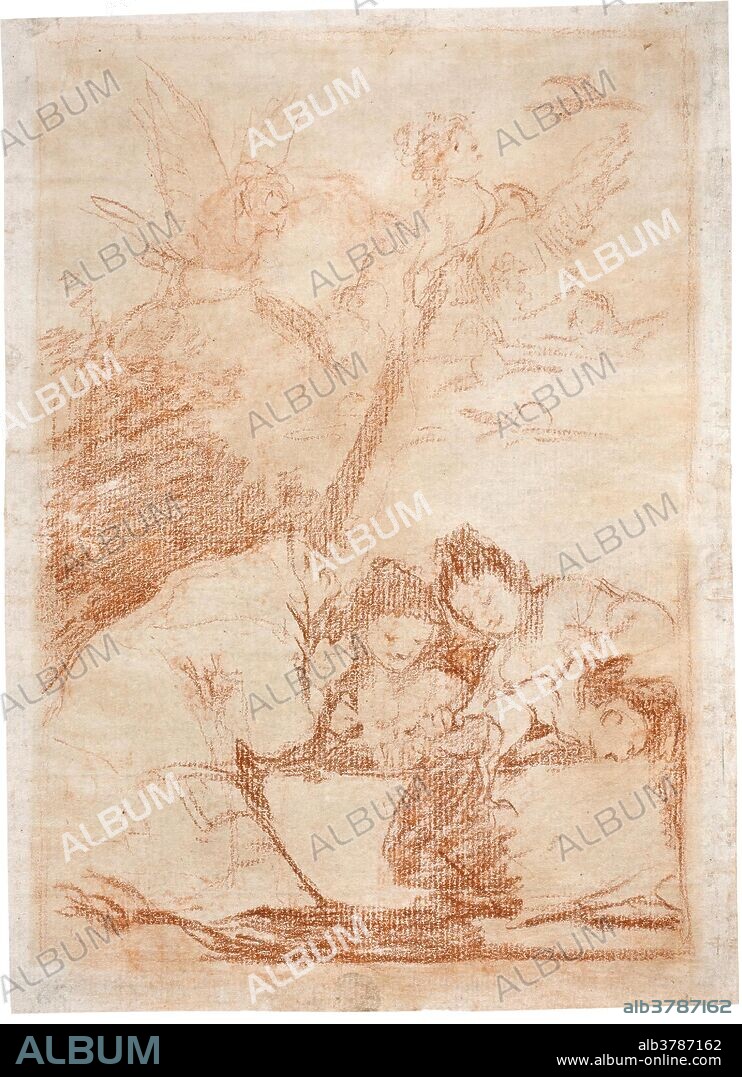 Francisco de Goya y Lucientes / 'Todos Caerán'. 1797. Sanguina sobre papel verjurado, ahuesado, 199 x 145 mm.