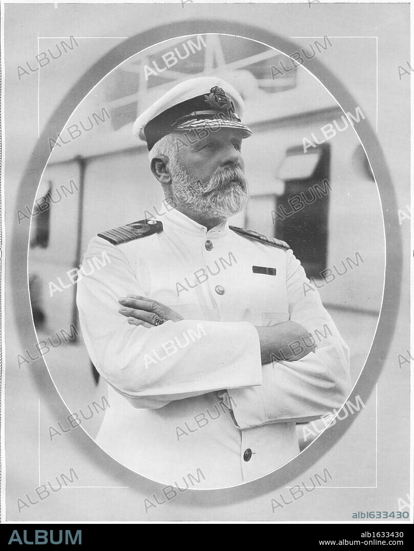 Captain of the Titanic. Captain of White Star Liner, RMS Titanic. Portrait of Commander Edward J. Smith, who died when Titanic sank on April 15th, 1912 after striking an iceberg off the coast of New Foundland during her maiden voyage from Southampton, England to New York, USA, with the loss of 1,522 passengers and crew. The steamship was built by Harland & Wolff in Belfast Ireland during 1910 - 1911. (Photo by Titanic Images/Universal Images Group).