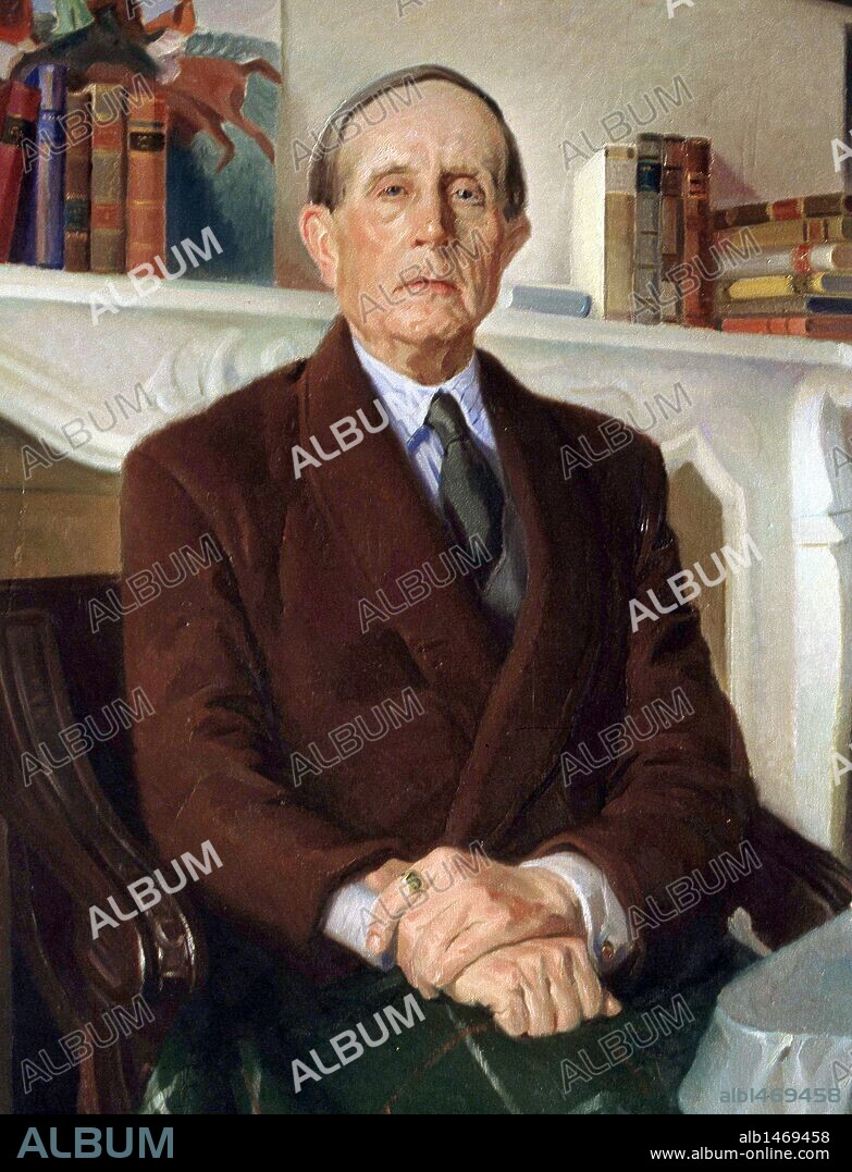 AZORIN. JOSE MARTINEZ RUIZ . ESCRITOR ESPAÑOL . MONOVAR 1873 - 1967. OLEO DE GENARO LAHUERTA. BIBLIOTECA NACIONAL . MADRID. SFGP / © KORPA. . ATENCION: AUTOR CONTEMPORANEO SUJETO A COPYRIGHT ©. EL CLIENTE FINAL ES RESPONSABLE DE LA GESTION DE LOS DERECHOS DE AUTOR CON LAS SOCIEDADES EXISTENTES DE GESTION DE DERECHOS O DIRECTAMENTE CON LOS ORGANISMOS TITULARES DE LOS MISMOS.