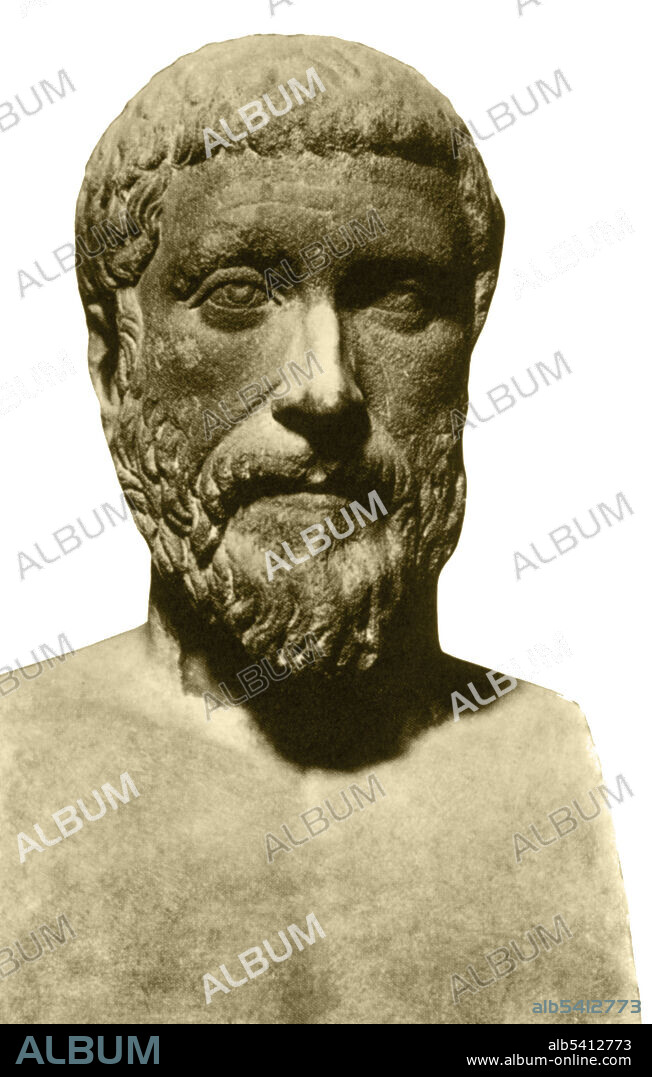 Pythagoras of Samos (570 - 495 BC) was an Ancient Greek philosopher, mathematician, and founder of the religious movement called Pythagoreanism. He is best known for the Pythagorean theorem in geometry that states that in a right-angled triangle the area of the square on the hypotenuse, the side opposite the right angle, is equal to the sum of the areas of the squares of the other two sides. It was said that he was the first man to call himself a philosopher, or lover of wisdom, and Pythagorean ideas exercised a marked influence on Plato, and through him, all of Western philosophy. No texts by Pythagoras are known to have survived.