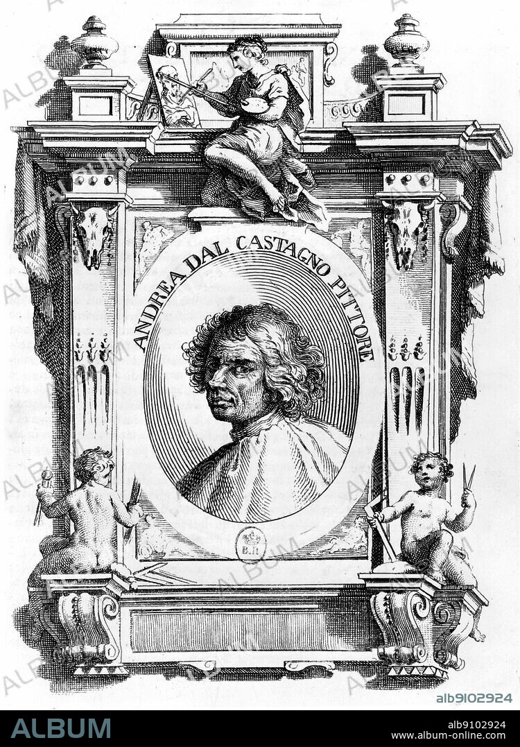 Andrea del Castagno (assumed name of Andrea di Bartolo de Bargilla) (c.1421-1457). Italian Renaissance painter. He was active in Florence.