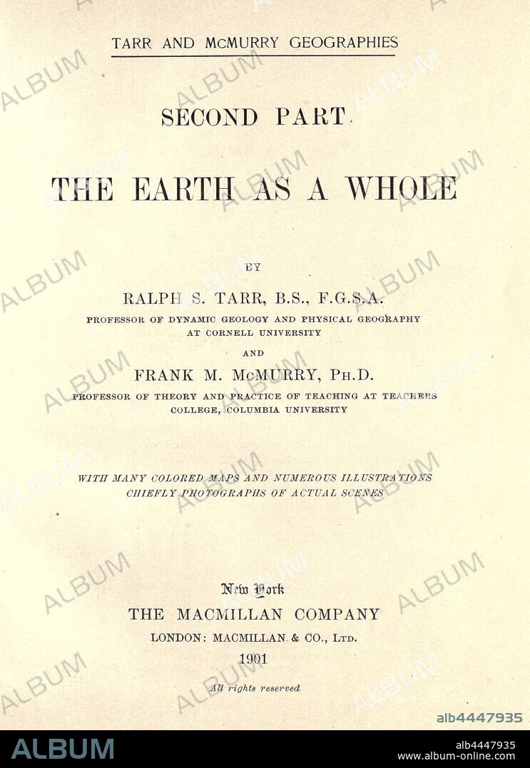 The earth as a whole : Tarr, Ralph S. (Ralph Stockman), 1864-1912.