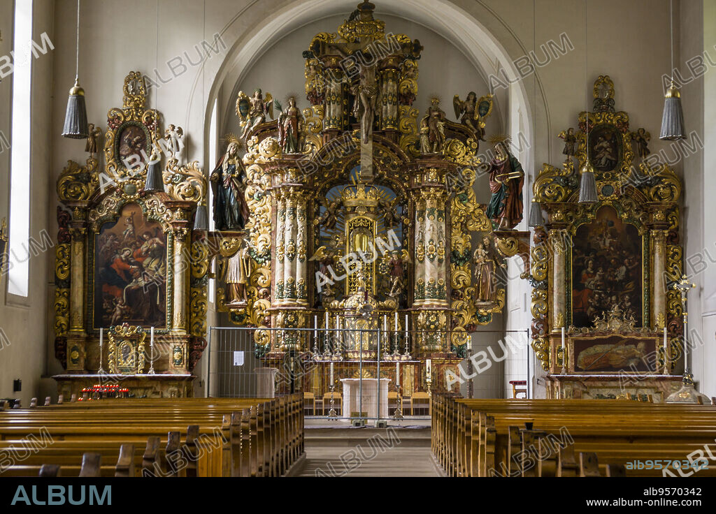 iglesia barroca Maria in der Tanne, del año 1700, Triberg , Baden-Wurtemberg, distrito de Selva Negra-Baar, Alemania, Europe.