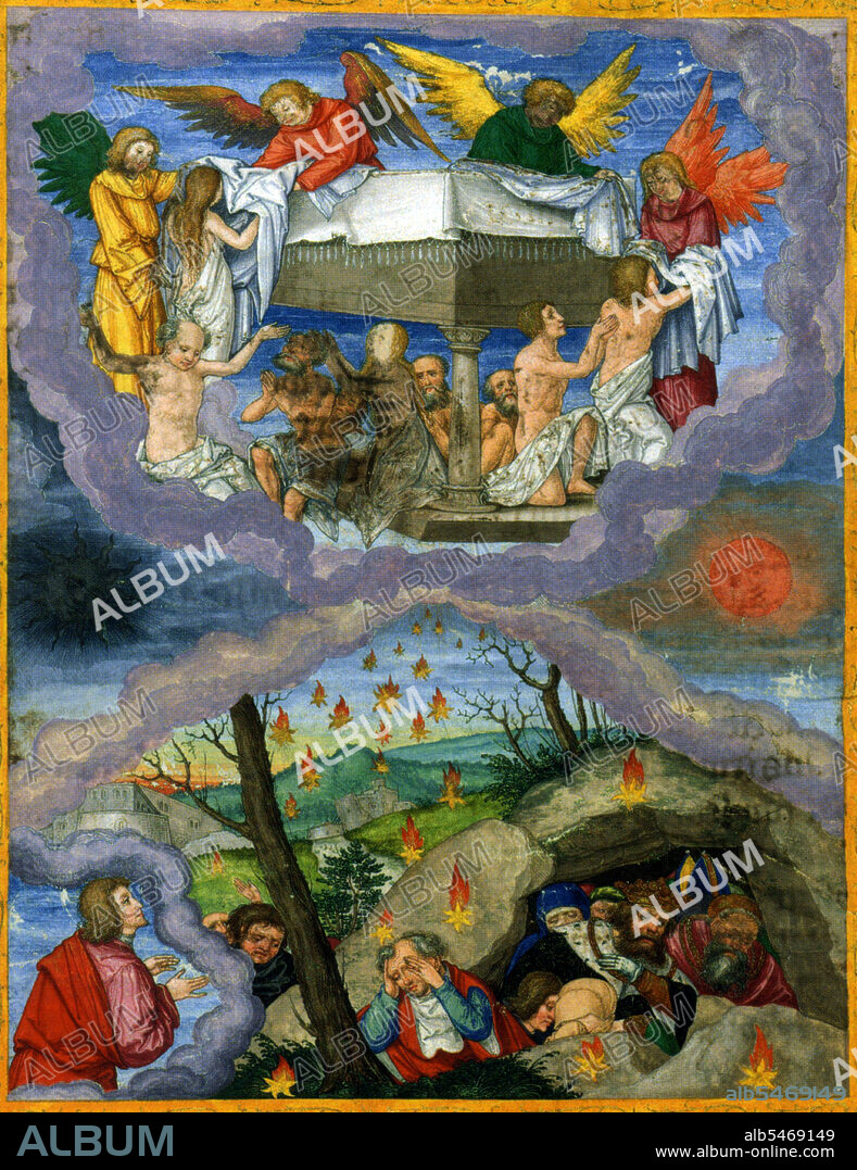 The Ottheinrich Bible was commissioned in c.1425 by the Royal Court of Bavaria. The unusually large manuscript was not completed until the following century when the German painter and engraver, Matthias Gerung, was offered 60 Rhenish guilders and winter clothes to illustrate the text. The Bible carries the name of the benefactor who supported its completion. Ottheinrich (1502-1559) was the Prince of Neuburg, Elector Palatine, soldier, pilgrim, reformer and art patron.