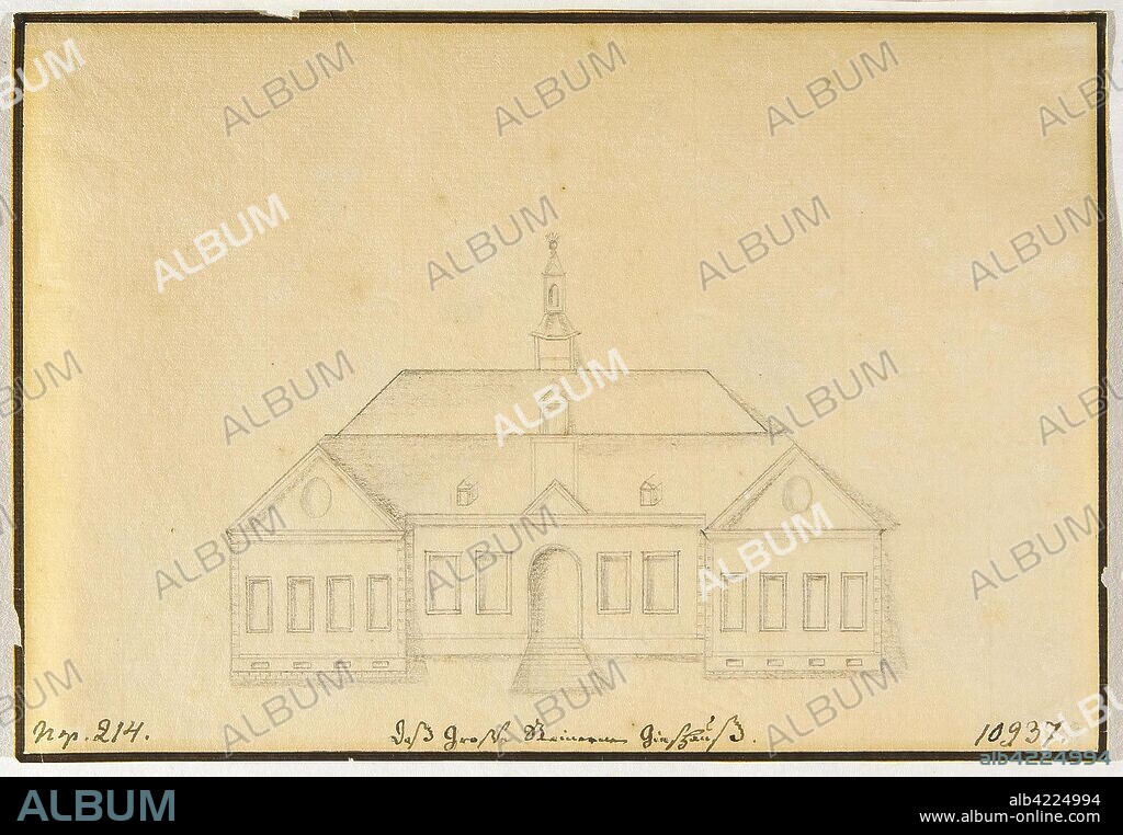 ANONYMOUS ARTIST, FIRST HALF OF THE 18TH CENTURY. '"The Facade of the Liteyni Building in St Petersburg"'. Russia, St. Petersburg, 1740s. Dimensions: 13,5x19,5 cm.