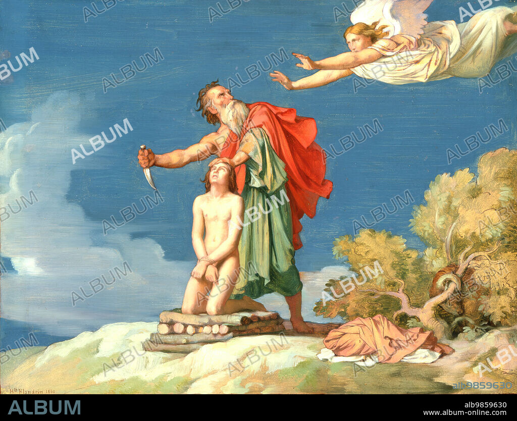 HIPPOLYTE-JEAN FLANDRIN. The Sacrifice of Isaac, 1860.