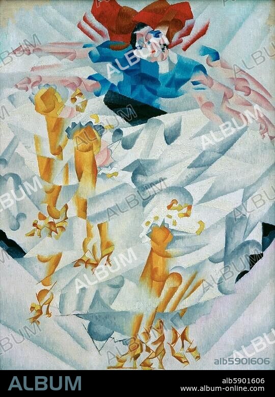 GINO SEVERINI. Severini, Gino. 1883-1966. "La chahuteuse" (The chahut dancer). (woman dancing the can-can), 1912. Oil on canvas 60 × 45 cm. Milan, Museum of Contemporary Art.
