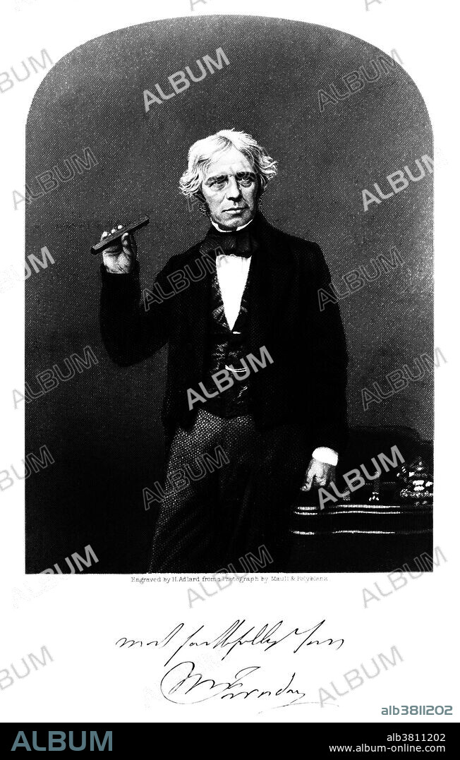Michael Faraday (September 22, 1791 - August 25, 1867) was an English chemist and physicist who contributed to the fields of electromagnetism and electrochemistry. He experimented with electricity and magnetism, proposing that magnetism was a circular force. He also discovered magnetic optical rotation, electromagnetic induction, invented the dynamo, perfected the Bunsen burner, and formulated the second law of electrolysis. Author of "Chemical Manipulation", Faraday was self-trained and contributed to the fields of electromagnetism and electrochemistry after an apprenticeship Davy's lab. The farad (F) is named after him. As a chemist, Faraday discovered benzene, investigated the clathrate hydrate of chlorine, invented the system of oxidation numbers, and popularized terminology such as anode, cathode, electrode, and ion. He died in 1867 at the age of 75. He had previously turned down burial in Westminster Abbey, but he has a memorial plaque there, near Isaac Newton's tomb.