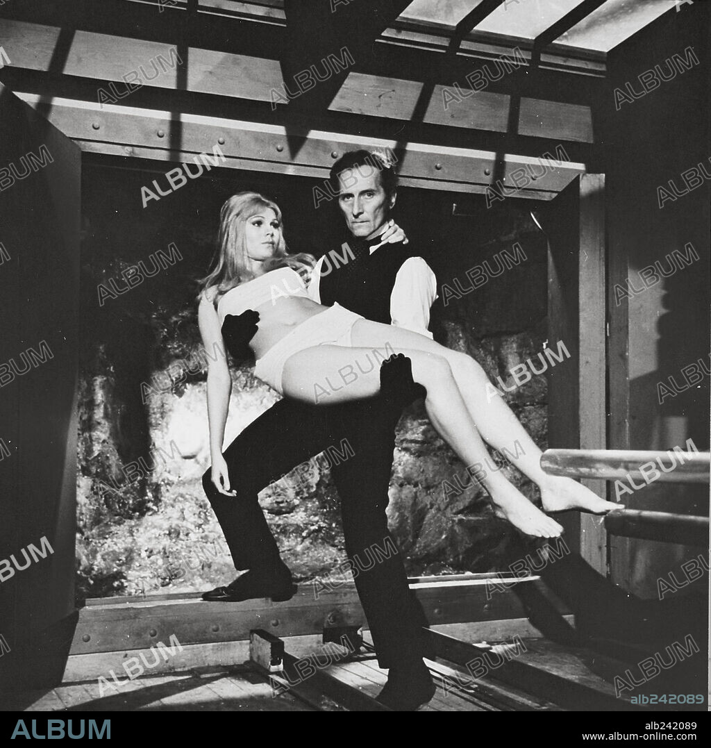 PETER CUSHING and SUSAN DENBERG in FRANKENSTEIN CREATED