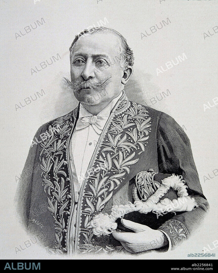 REYES , RAFAEL. POLITICO COLOMBIANO. 1850 - 1921. PRESIDENTE DE LA REPUBLICA 1904 - 1908. GRABADO RETRATO. ILUSTRACION ESPAÑOLA Y AMERICANA.