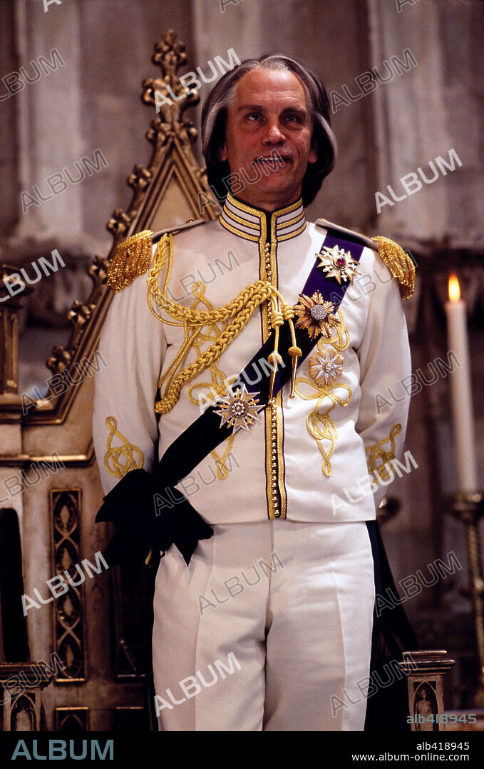 JOHN MALKOVICH in JOHNNY ENGLISH, 2003, directed by PETER HOWITT. Copyright ROGUE MALE FILMS LTD.