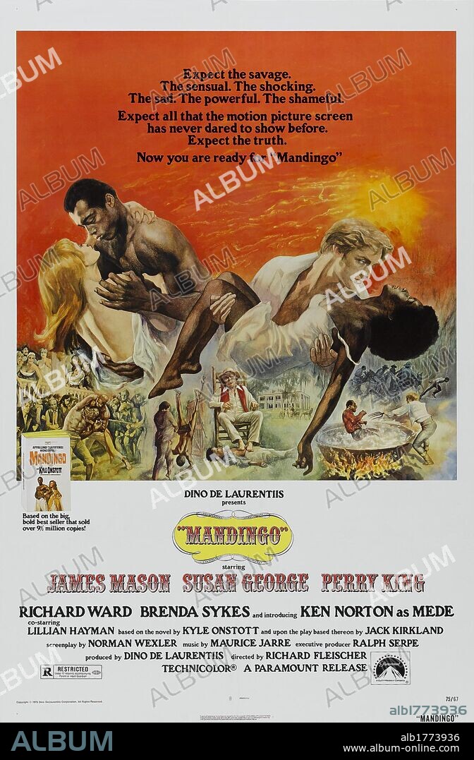 Plakat zu MANDINGO, 1975, unter der Regie von RICHARD FLEISCHER. Copyright PARAMOUNT PICTURES.