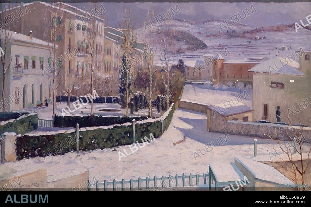 IU PASCUAL. OLOT NEVADO - 1937 - O/L - 38X61 CM.