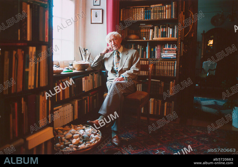 Jünger, Ernst Author; Heidelberg 29.3.1895 - Riedlingen 17.2.1998. Portrait photo, Wilflingen, 20th March 1997.