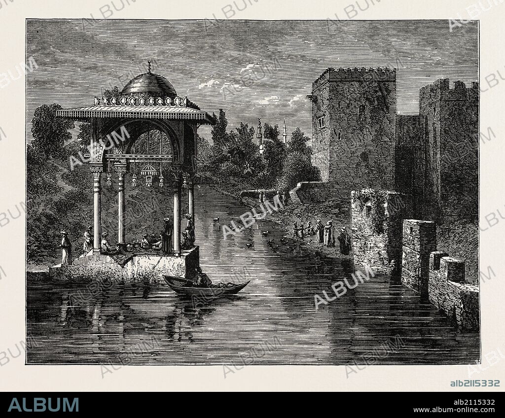 VIEW IN THE ENVIRONS OF DAMASCUS. Damascus, commonly known in Syria as ash-Sham and nicknamed as the City of Jasmine is the capital of Syria.