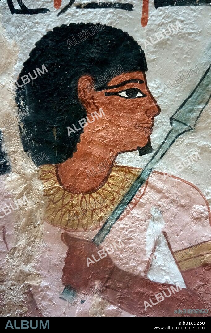 Egipto. Tumba 96 Sennefer o Sennofer. Está situada en Sheikh Abd el-Qurna bajo la denominación TT 96,en la necrópolis tebana, en la orilla oeste del Nilo, frente a Luxor.