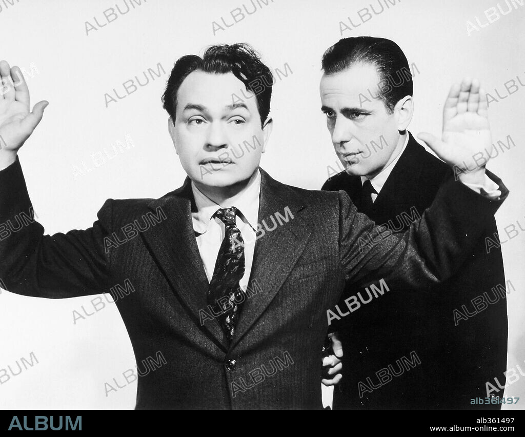 EDWARD G. ROBINSON y HUMPHREY BOGART en EL HERMANO ORQUIDEA, 1940 (BROTHER ORCHID), dirigida por LLOYD BACON. Copyright WARNER BROTHERS.