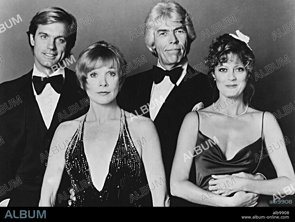 JAMES COBURN, SHIRLEY MACLAINE, STEPHEN COLLINS and SUSAN SARANDON in LOVING COUPLES, 1980, directed by JACK SMIGHT. Copyright TIME/LIFE.
