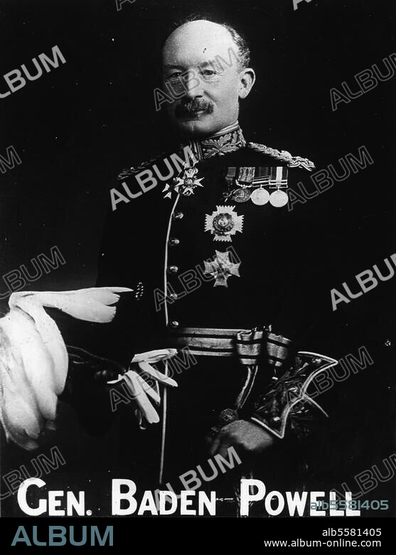 Baden-Powell, Sir Robert engl. General, Gründer der Pfadfinderbewegung; London 22.2.1857 - Nyeri. (Kenia) 8.1.1941. Porträtaufnahme, undat.