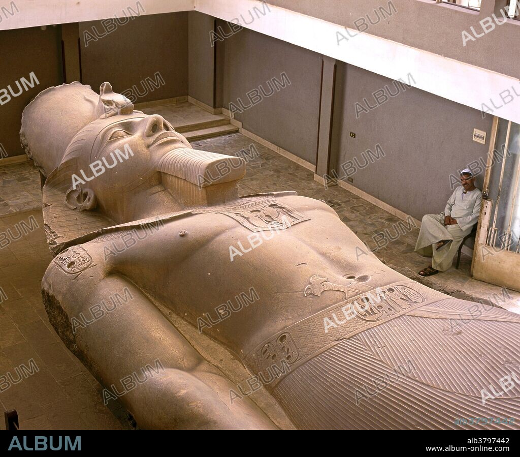 Colossal statue of Ramesses II - 13th century BC, Ruins of Memphis, Egypt, Africa.