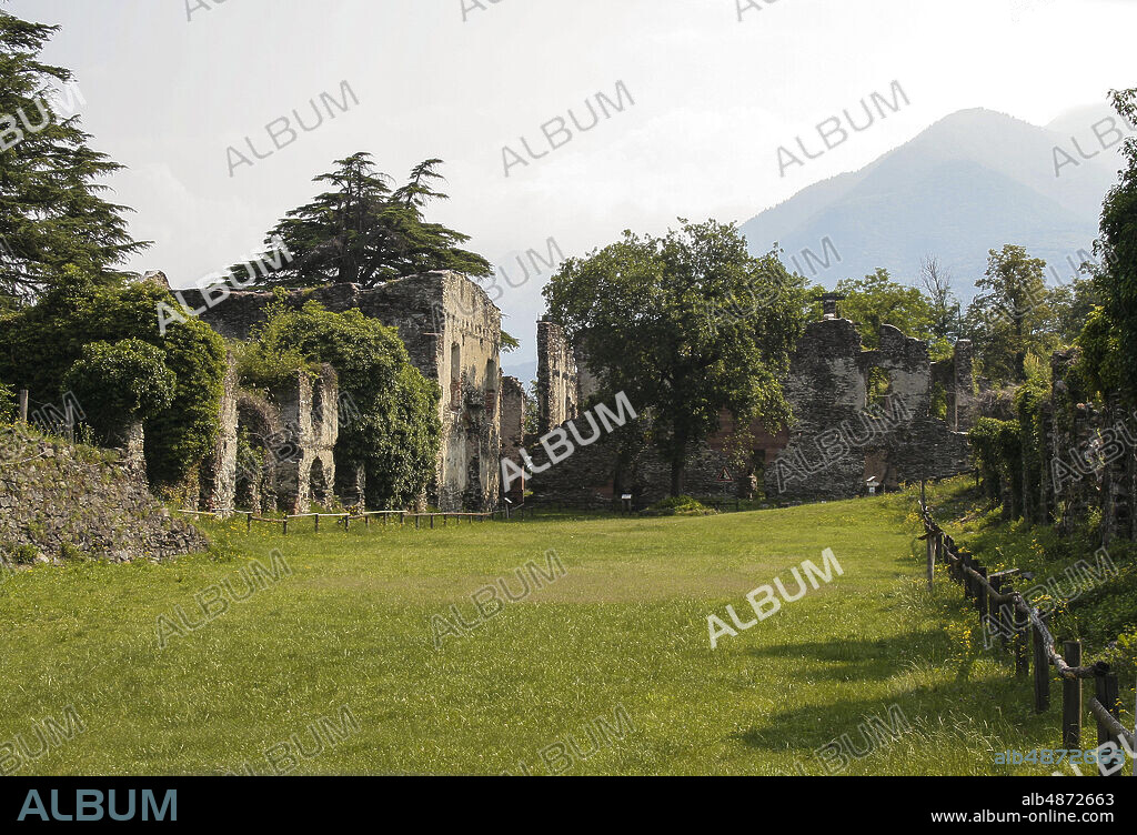 Colico, Province of Lecco, Lombardy, Italy, Eastern shore of Lake of Como.. Forte di Fuentes (Fuentes Fort) is a Spanish fortress of the 17th century wanted by the then Governor of the State of Milan, Pedro Enriquez de Acevedo, Count of Fuentes. Made from 1603, you can tell completed in 1609.