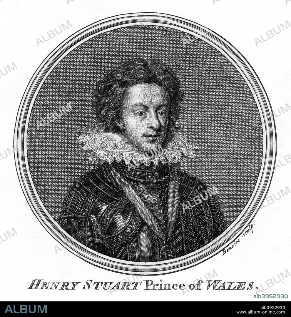 Henry Frederick Stuart, Prince of Wales, (1594-1612). Henry was the eldest son of King James I of England, and was the older brother of King Charles I.