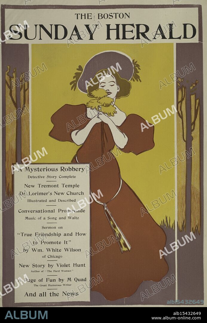 The Boston Sunday herald., 1893 - 1897, Flowers, Women, Clothing & dress, Petals softly fall, Women's dresses whispering, Summer's gentle hush.