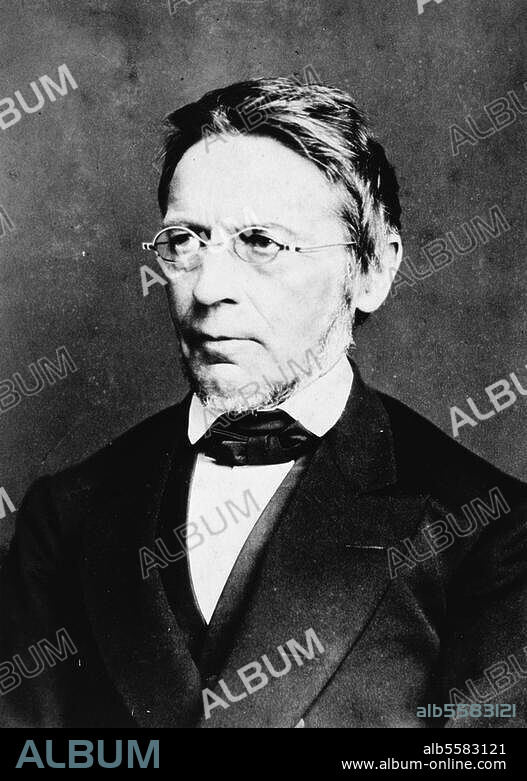 Droysen, Johann Gustav. 6.7.1808 (Treptow a. d. Rega) - 19.6.1884. (Berlin). Historiker und Politiker. - Portrait - Foto (Photographische Gesellschaft), 1876.