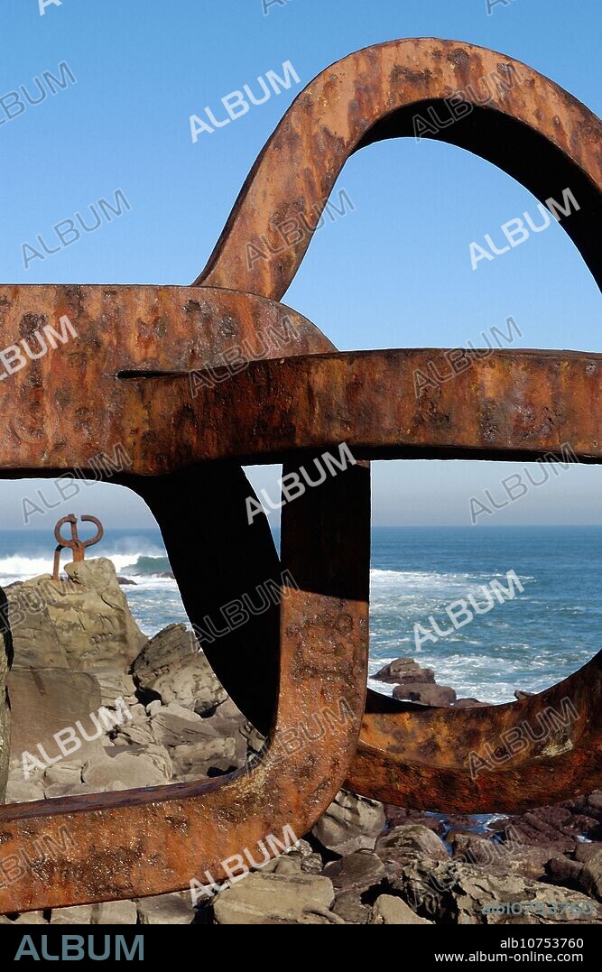 ´Peine del Viento´ (Wind´s Comb), Eduardo Chillida sculpture. Donostia, San Sebastian. Euskadi. Spain.