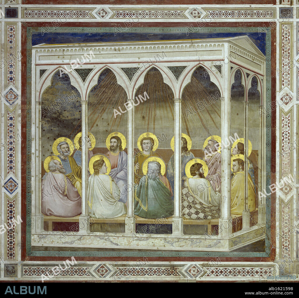Pentecost   Fresco   Giotto di Bondone (c. 1266-1337 /Florentine)   Arena Chapel, Cappella degli Scrovegni, Padua.