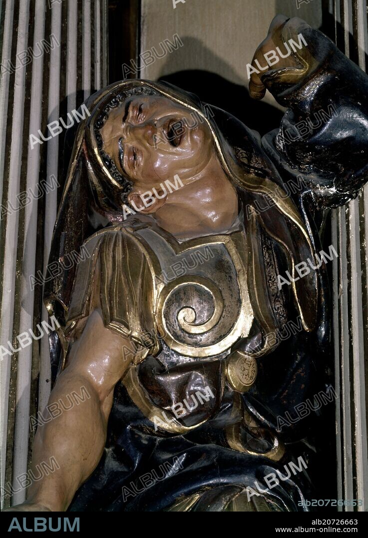 JUAN DE JUNI. DETALLE DEL RETABLO DEL SANTO ENTIERRO O DE LA PIEDAD - SIGLO XVI.