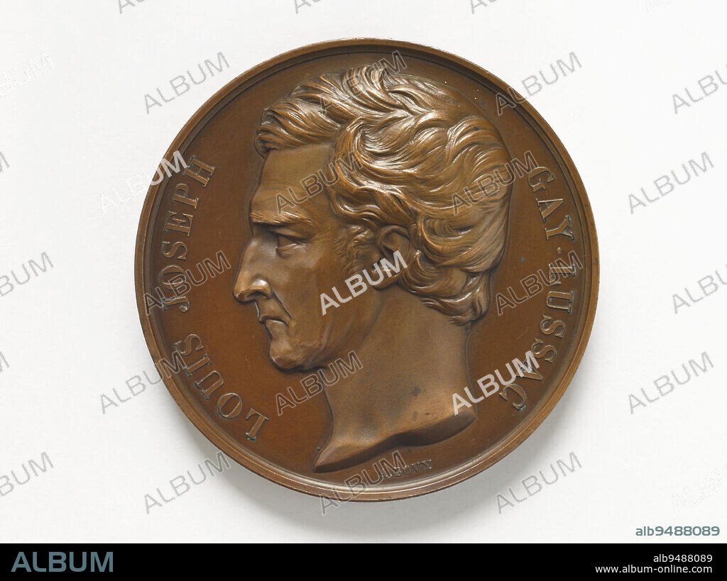 Louis Joseph Gay-Lussac (1778-1850), French Chemist and Physicist, 1850, Bovy, Antoine, Engraver in Medals, Array, Numismatics, Medal, Dimensions - Work: Diameter: 5 cm, Weight (type dimension): 72.61 g.